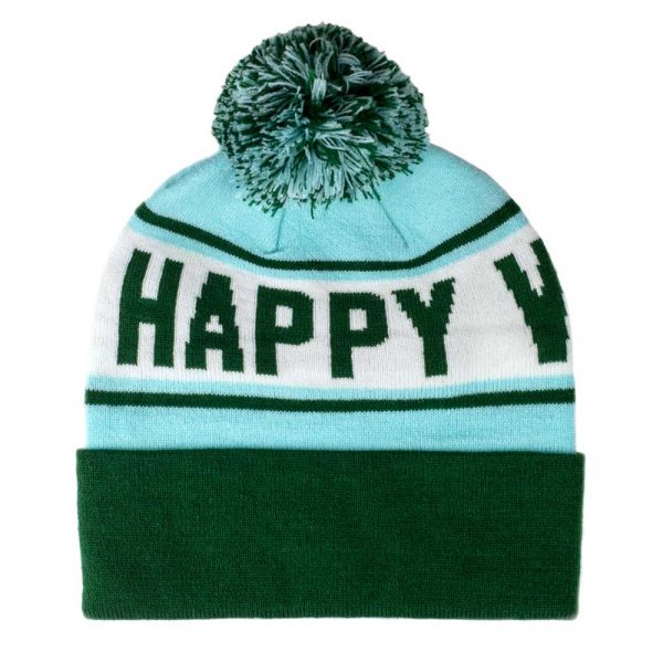 happy vermont winter pom hat
