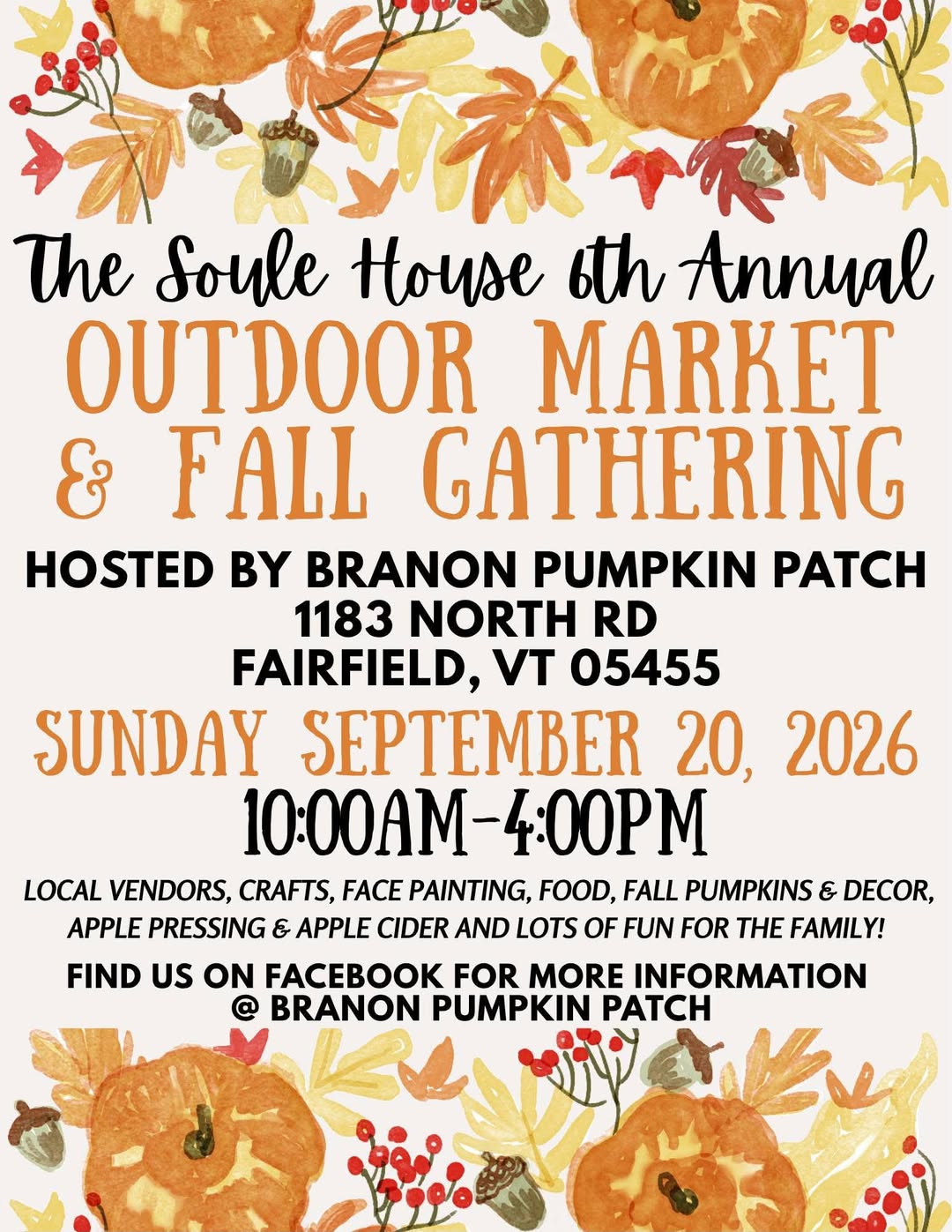 Outdoor Market Branon Pumpkin Patch