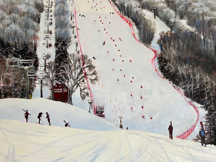 Carrie_Pill_Burke_Race_Day Vermont holiday gift guide Burke painting by Carrie Pill