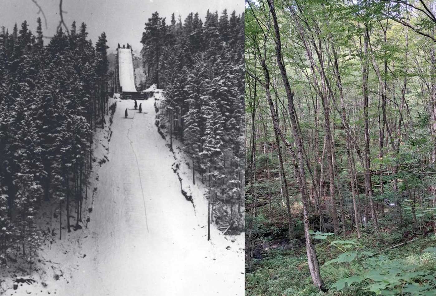Old ski jump on Mount Mansfield in Underhill
