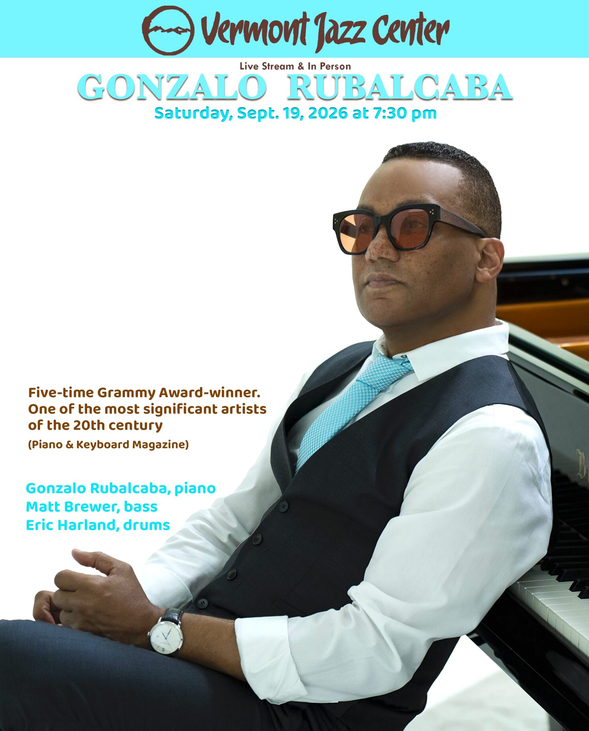 Gonzalo Rubalcaba performs in in Brattleboro