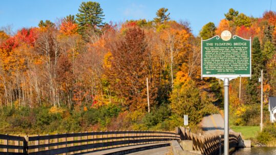 Floating Bridge in Brookfield Vermont