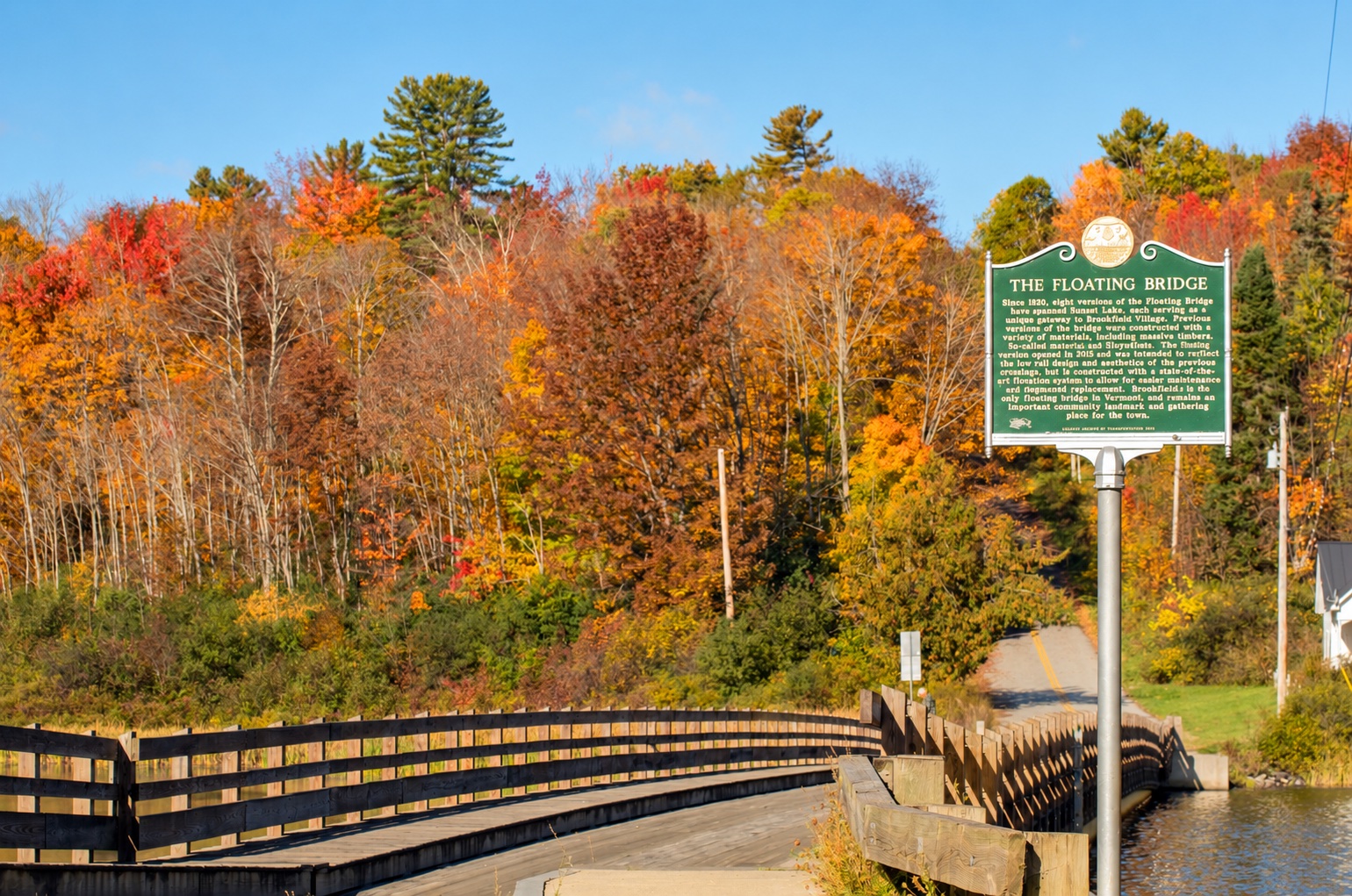 Floating Bridge in Brookfield Vermont